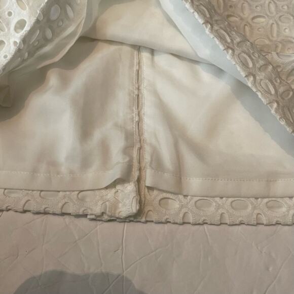 Banana Republic White 100% Cotton Embroidered Lace‎ Cottage Skirt NWOT Size 10 - Picture 7 of 11